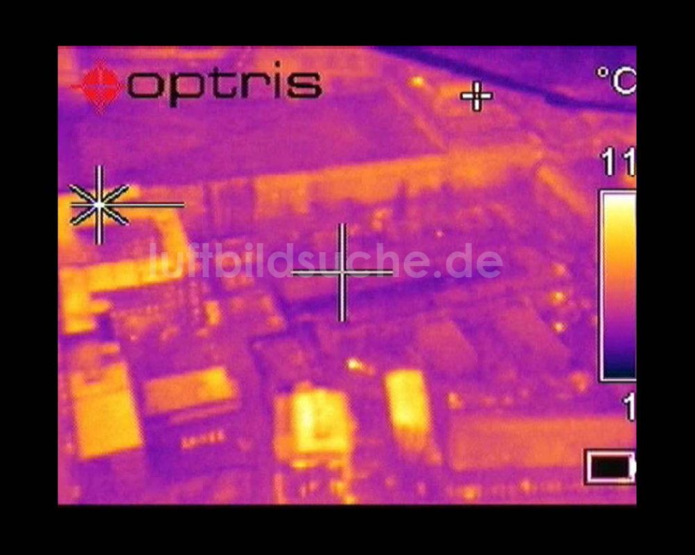 Infrarot-Luftbild Potsdam - Infrarot-Wärmebild Baustelle des Wohnungsneubaus der Potsdamer Wohnungsbaugenossenschaft