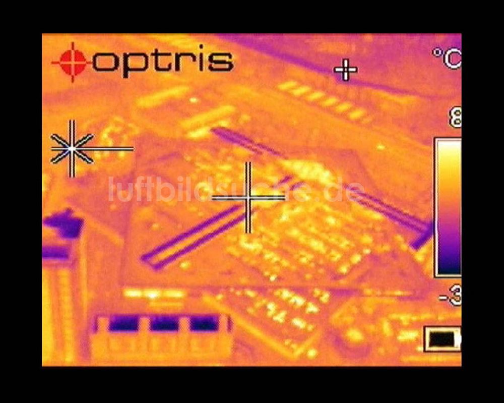 Infrarot-Luftbild Potsdam - Infrarot-Wärmebild Blick auf das Sterncenter der ECE in Potsdam Drewitz