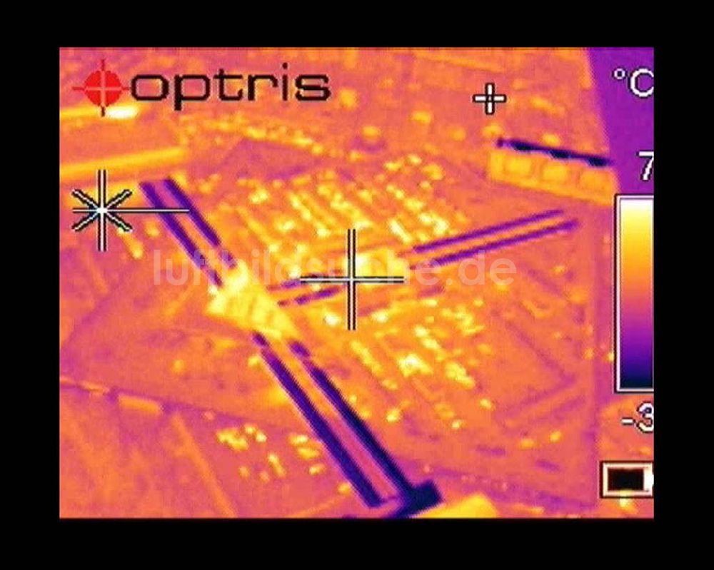 Infrarot-Luftbild Potsdam - Infrarot-Wärmebild Blick auf das Sterncenter der ECE in Potsdam Drewitz