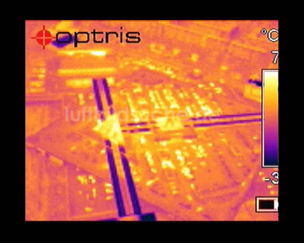 Infrarot-Luftbild Potsdam - Infrarot-Wärmebild Blick auf das Sterncenter der ECE in Potsdam Drewitz