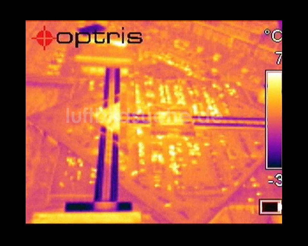 Infrarot-Luftbild Potsdam - Infrarot-Wärmebild Blick auf das Sterncenter der ECE in Potsdam Drewitz
