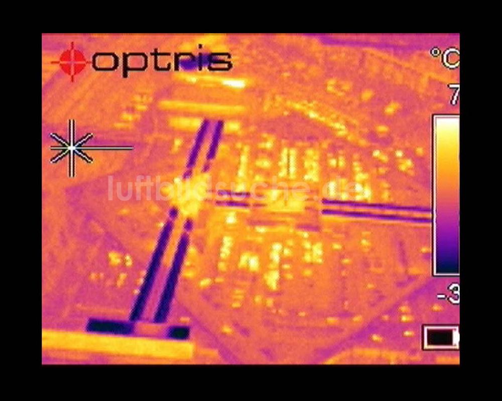 Infrarot-Luftbild Potsdam - Infrarot-Wärmebild Blick auf das Sterncenter der ECE in Potsdam Drewitz