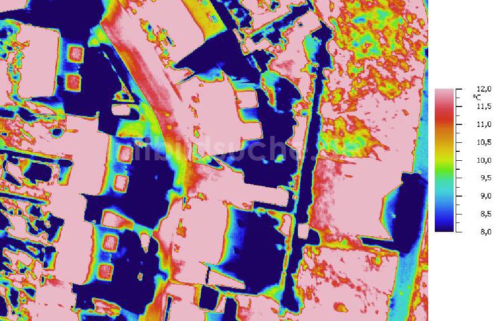 Infrarot-Luftbild TEUTSCHENTHAL - Infrarotaufnahme als Senkrechtluftbild von einer Neubau- Einfamilienhaussiedlung im Nordwesten von Teutschenthal in Sachsen-Anhalt.