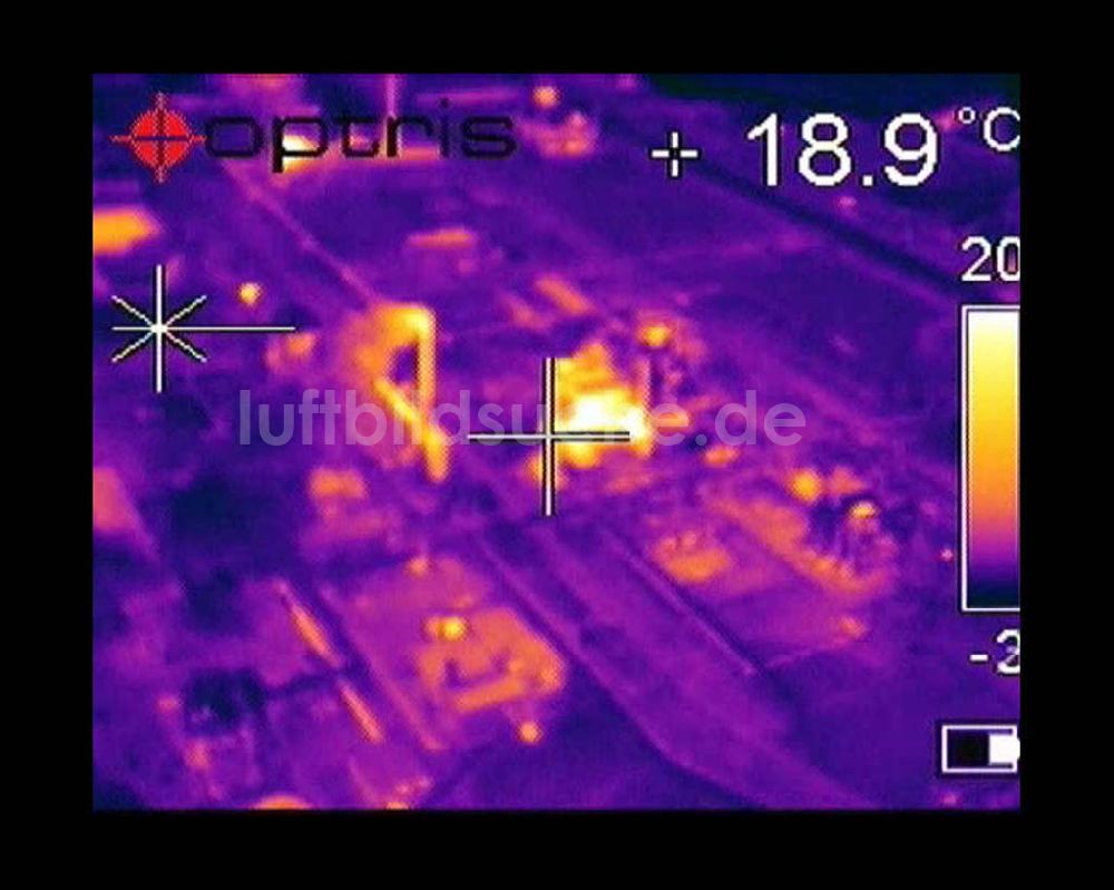 Infrarot-Luftbild Schwarzheide - Infrarotaufnahme BASF AG an der Autobahn A12