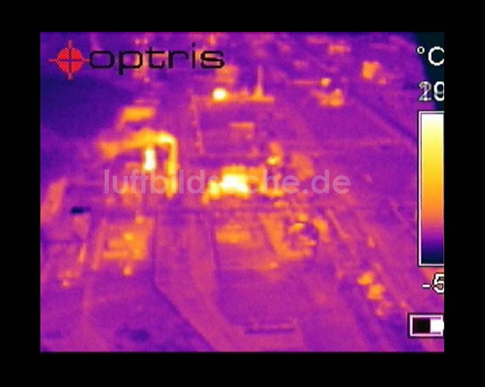 Infrarot-Luftbild Schwarzheide - Infrarotaufnahme BASF AG an der Autobahn A12