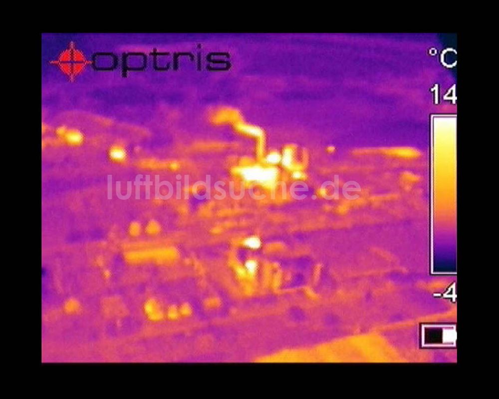 Infrarot-Luftbild Schwarzheide - Infrarotaufnahme BASF AG an der Autobahn A12