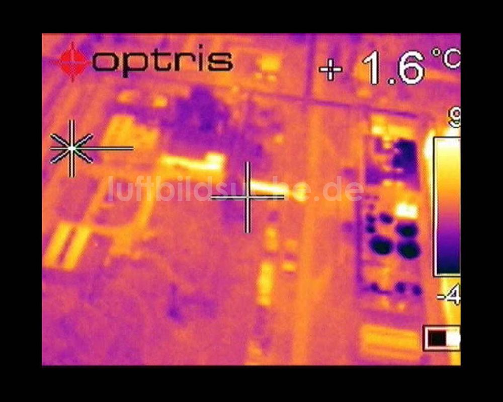 Infrarot-Luftbild Schwarzheide - Infrarotaufnahme BASF AG an der Autobahn A12