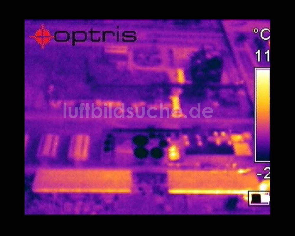 Infrarot-Luftbild Schwarzheide - Infrarotaufnahme BASF AG an der Autobahn A12