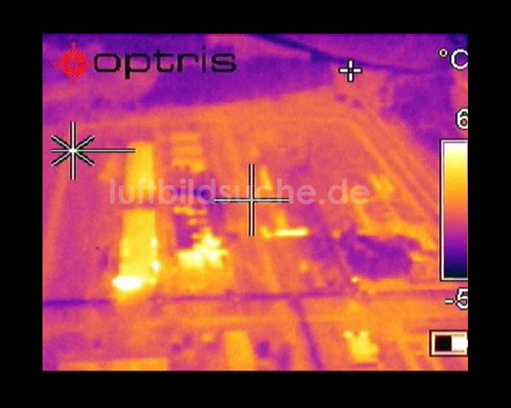 Infrarot-Luftbild Schwarzheide - Infrarotaufnahme BASF AG an der Autobahn A12