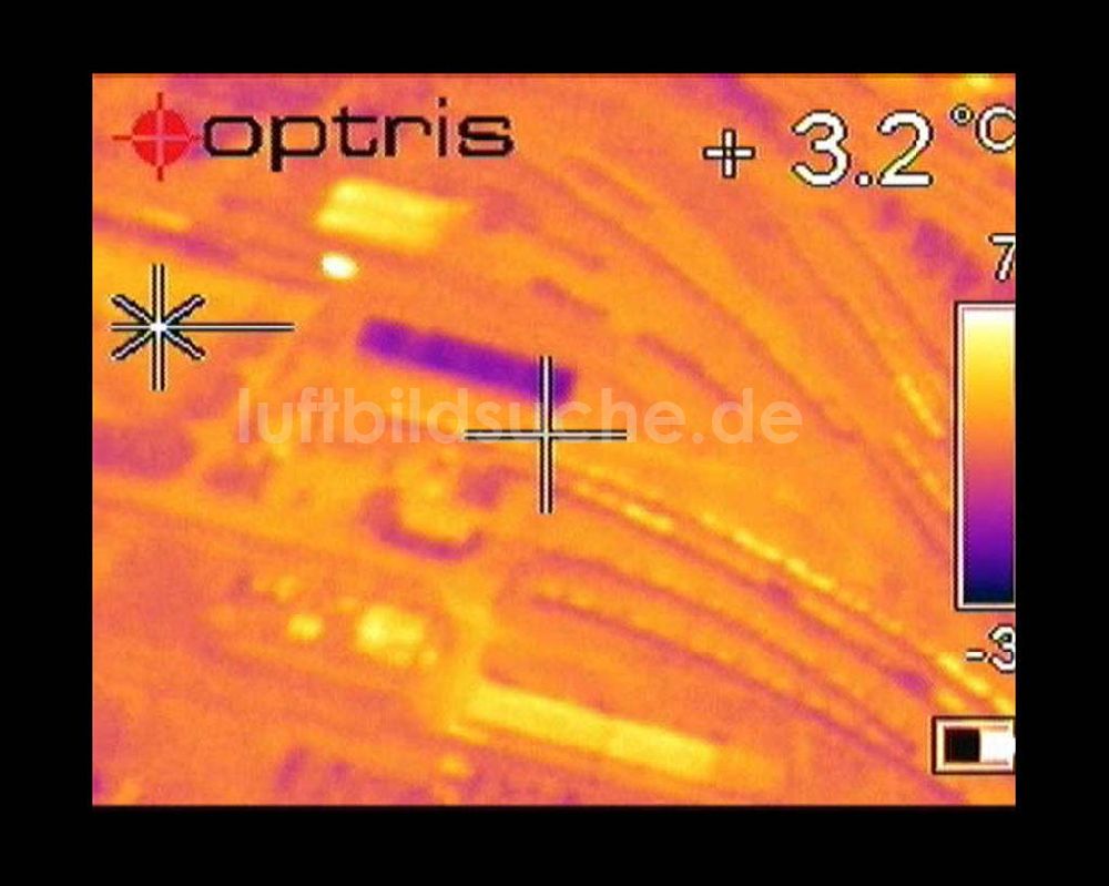 Infrarot-Luftbild Schwarzheide - Infrarotaufnahme BASF AG an der Autobahn A12