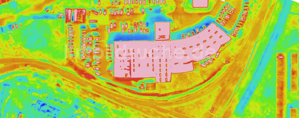 Infrarot-Luftbild HALLE / Saale - Senkrecht- Infrarotluftbild Göttinger Bogen in Halle Neustadt in Halle / Saale