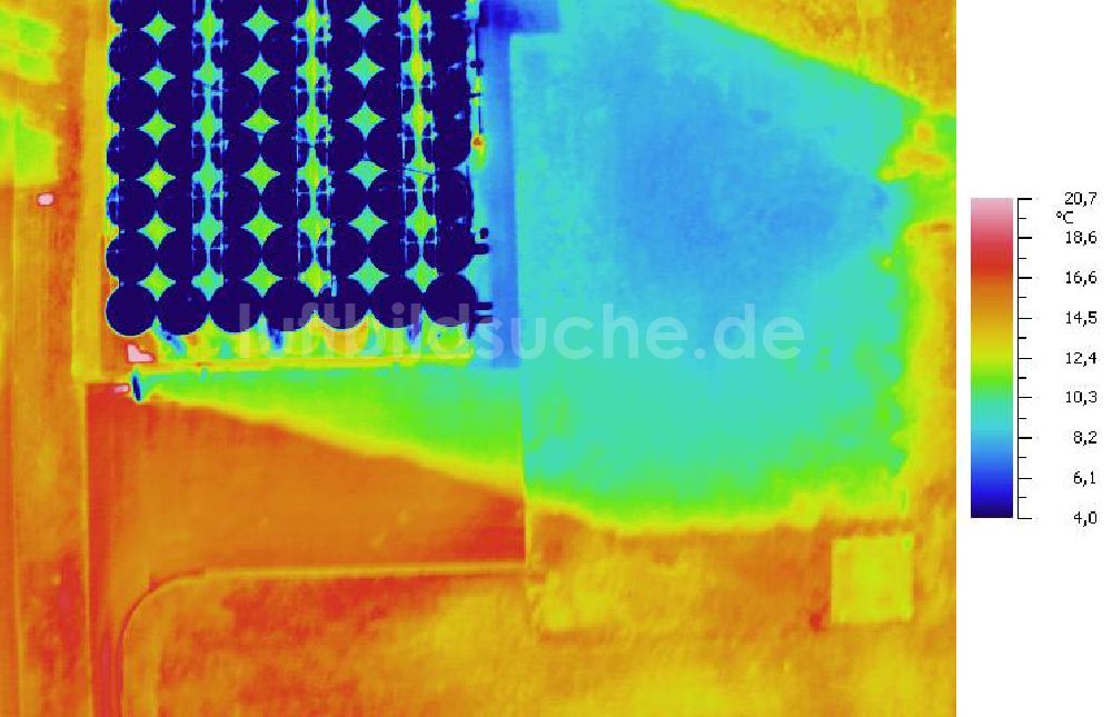 Infrarot-Luftbild SCHKOPAU - Senkrecht- Infrarotluftbild Industrieanlagen und Leitungssystemen der Buna-Werke GmbH Schkopau.