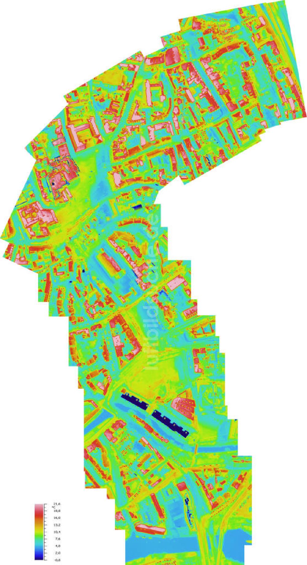 Infrarot-Luftbild HALLE / Saale - Senkrecht- Infrarotluftbild vom Stadtzentrum in Halle / Saale