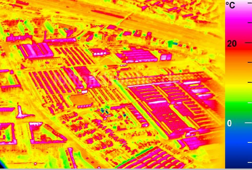 Infrarot-Luftbild Mannheim - Infrarotluftbild Werksgelände der John Deere GmbH & Co KG in Mannheim im Bundesland Baden-Württemberg, Deutschland