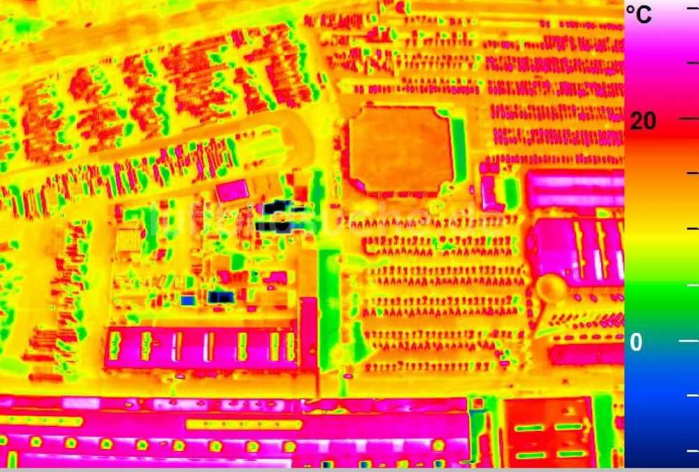 Infrarot-Luftbild Mannheim - Infrarotluftbild Werksgelände der John Deere GmbH & Co KG in Mannheim im Bundesland Baden-Württemberg, Deutschland