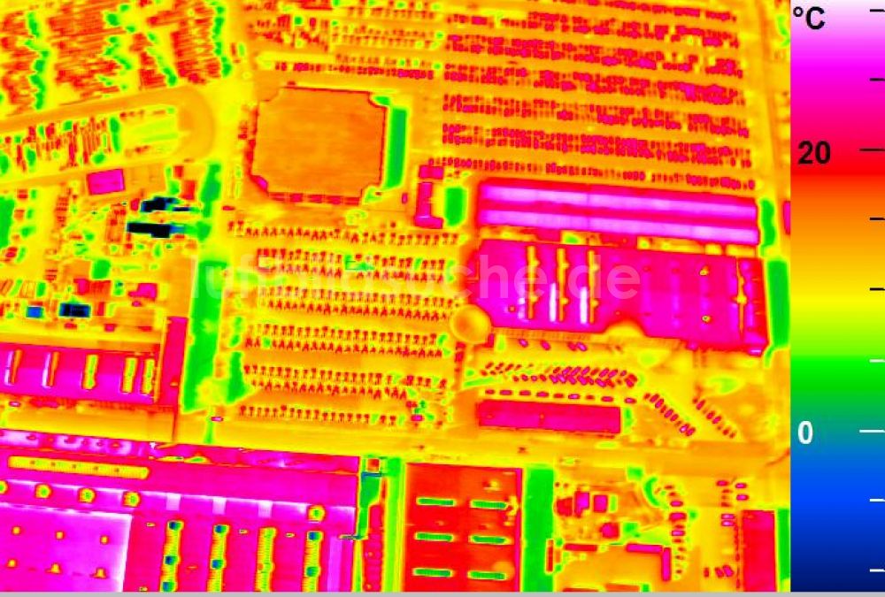 Infrarot-Luftbild Mannheim - Infrarotluftbild Werksgelände der John Deere GmbH & Co KG in Mannheim im Bundesland Baden-Württemberg, Deutschland