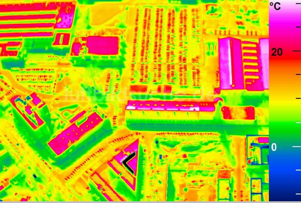 Infrarot-Luftbild Mannheim - Infrarotluftbild Werksgelände der John Deere GmbH & Co KG in Mannheim im Bundesland Baden-Württemberg, Deutschland