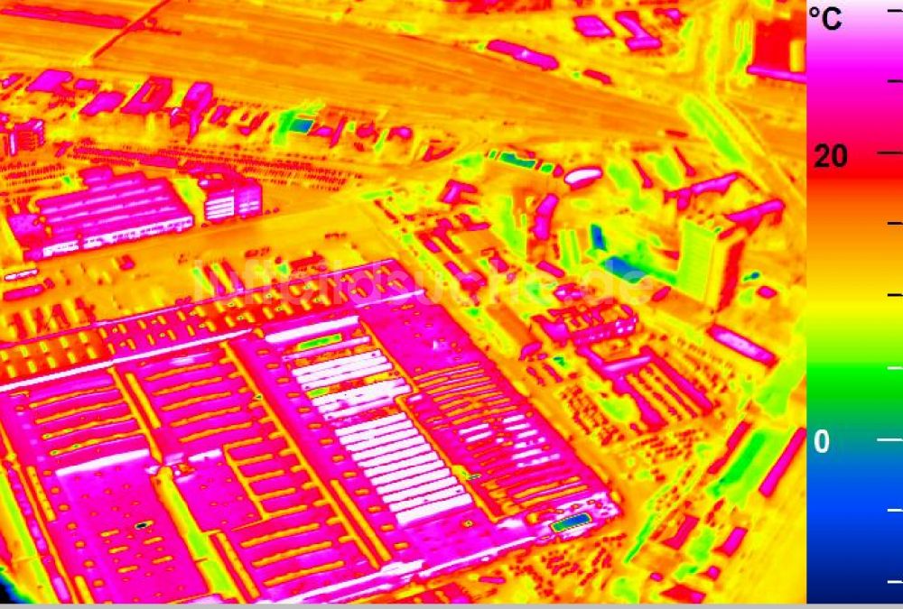 Infrarot-Luftbild Mannheim - Infrarotluftbild Werksgelände der John Deere GmbH & Co KG in Mannheim im Bundesland Baden-Württemberg, Deutschland