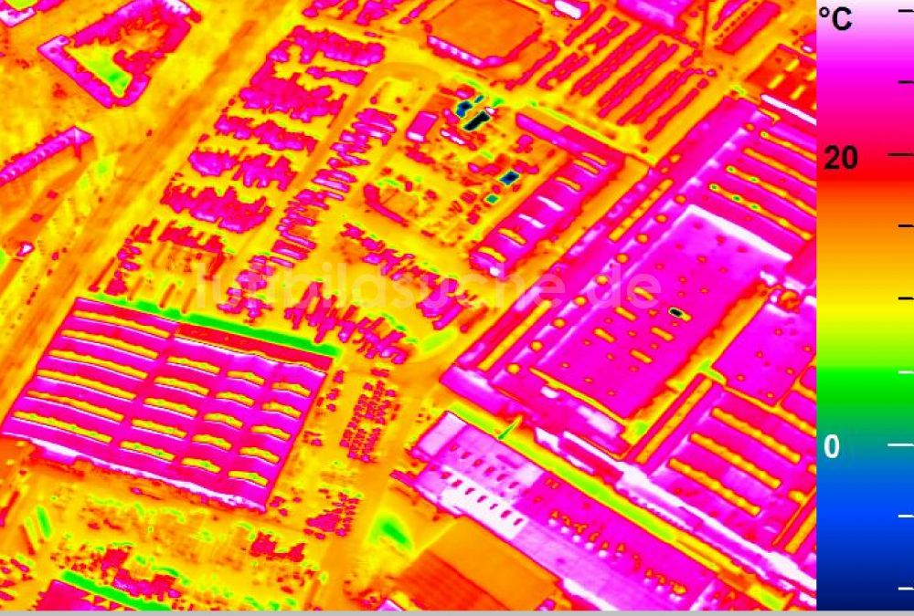 Infrarot-Luftbild Mannheim - Infrarotluftbild Werksgelände der John Deere GmbH & Co KG in Mannheim im Bundesland Baden-Württemberg, Deutschland