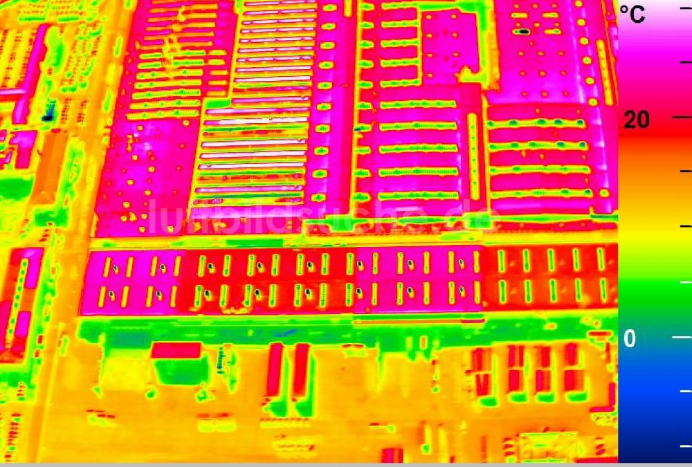 Infrarot-Luftbild Mannheim - Infrarotluftbild Werksgelände der John Deere GmbH & Co KG in Mannheim im Bundesland Baden-Württemberg, Deutschland
