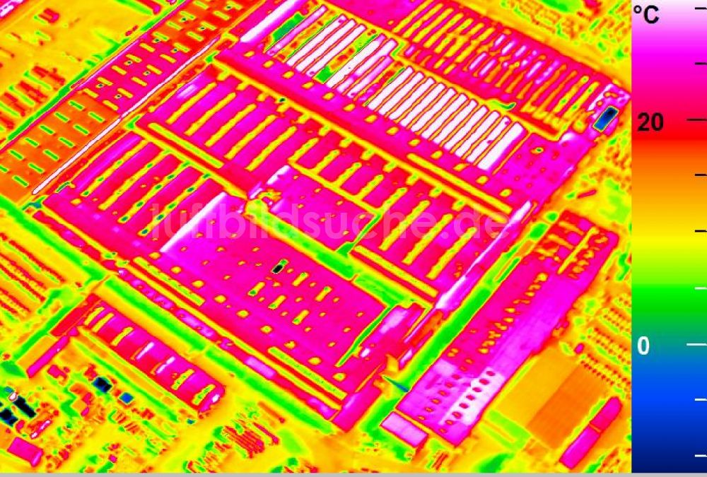 Infrarot-Luftbild Mannheim - Infrarotluftbild Werksgelände der John Deere GmbH & Co KG in Mannheim im Bundesland Baden-Württemberg, Deutschland