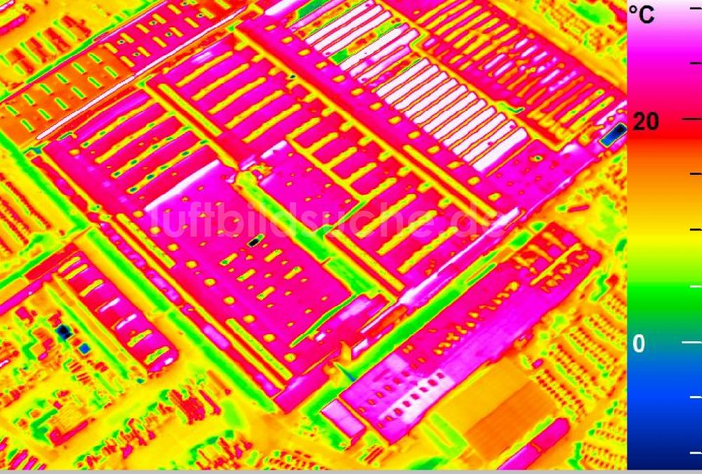 Infrarot-Luftbild Mannheim - Infrarotluftbild Werksgelände der John Deere GmbH & Co KG in Mannheim im Bundesland Baden-Württemberg, Deutschland
