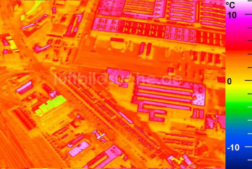 Infrarot-Luftbild Mannheim - Infrarotluftbild Werksgelände der John Deere GmbH & Co KG in Mannheim im Bundesland Baden-Württemberg, Deutschland