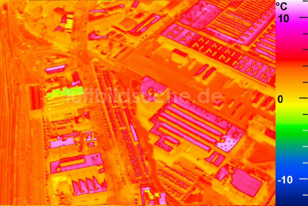 Infrarot-Luftbild Mannheim - Infrarotluftbild Werksgelände der John Deere GmbH & Co KG in Mannheim im Bundesland Baden-Württemberg, Deutschland