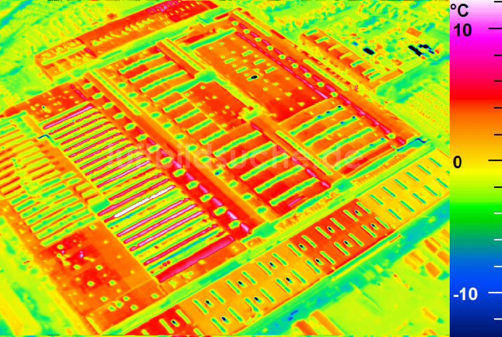 Infrarot-Luftbild Mannheim - Infrarotluftbild Werksgelände der John Deere GmbH & Co KG in Mannheim im Bundesland Baden-Württemberg, Deutschland