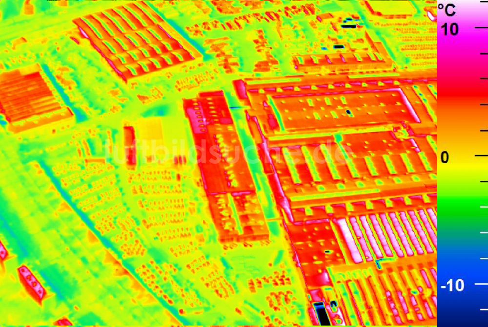 Infrarot-Luftbild Mannheim - Infrarotluftbild Werksgelände der John Deere GmbH & Co KG in Mannheim im Bundesland Baden-Württemberg, Deutschland