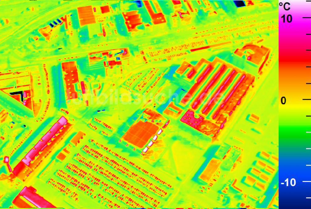 Infrarot-Luftbild Mannheim - Infrarotluftbild Werksgelände der John Deere GmbH & Co KG in Mannheim im Bundesland Baden-Württemberg, Deutschland