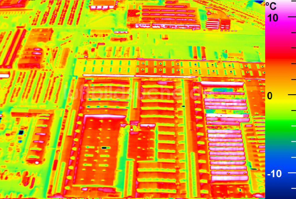 Infrarot-Luftbild Mannheim - Infrarotluftbild Werksgelände der John Deere GmbH & Co KG in Mannheim im Bundesland Baden-Württemberg, Deutschland