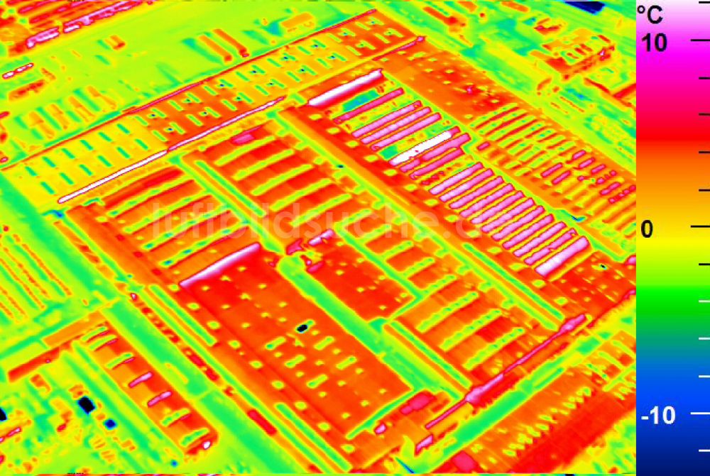 Infrarot-Luftbild Mannheim - Infrarotluftbild Werksgelände der John Deere GmbH & Co KG in Mannheim im Bundesland Baden-Württemberg, Deutschland