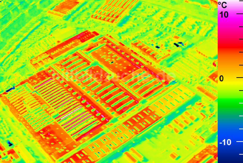 Infrarot-Luftbild Mannheim - Infrarotluftbild Werksgelände der John Deere GmbH & Co KG in Mannheim im Bundesland Baden-Württemberg, Deutschland