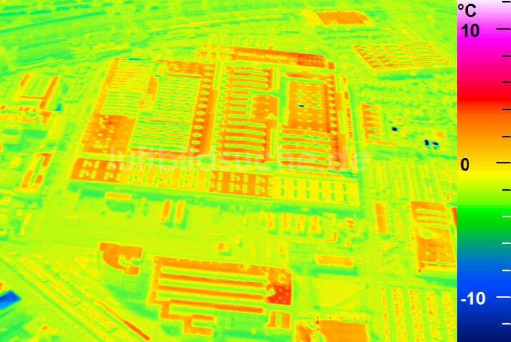 Infrarot-Luftbild Mannheim - Infrarotluftbild Werksgelände der John Deere GmbH & Co KG in Mannheim im Bundesland Baden-Württemberg, Deutschland