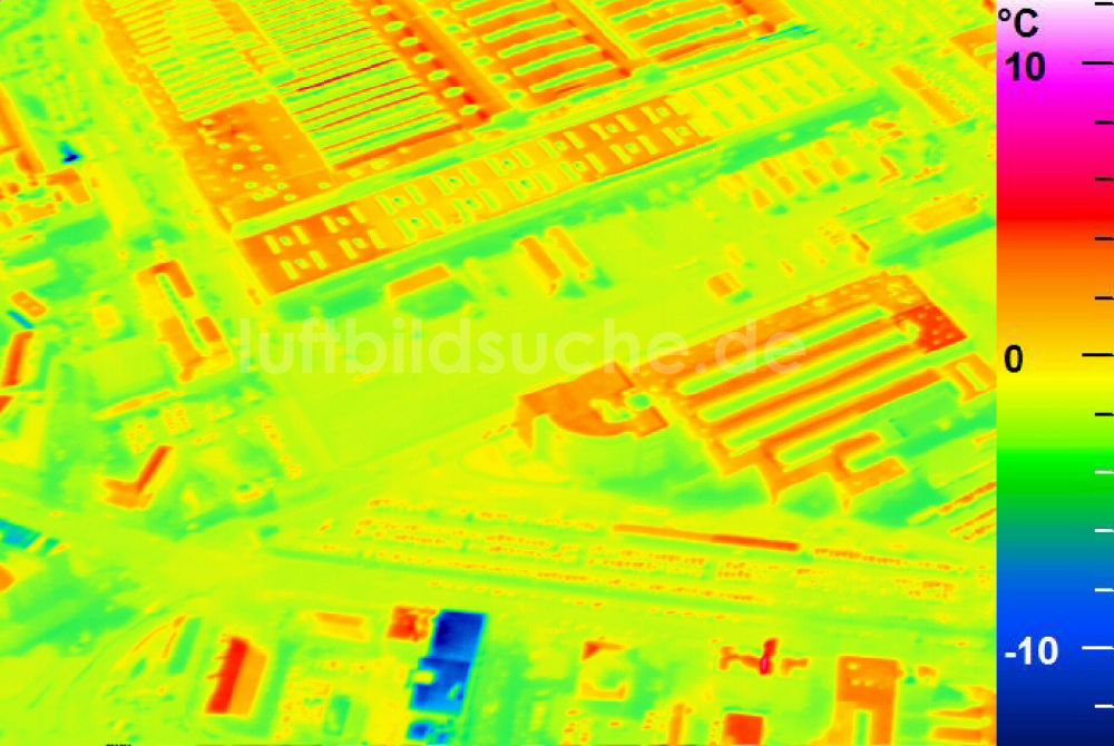 Infrarot-Luftbild Mannheim - Infrarotluftbild Werksgelände der John Deere GmbH & Co KG in Mannheim im Bundesland Baden-Württemberg, Deutschland