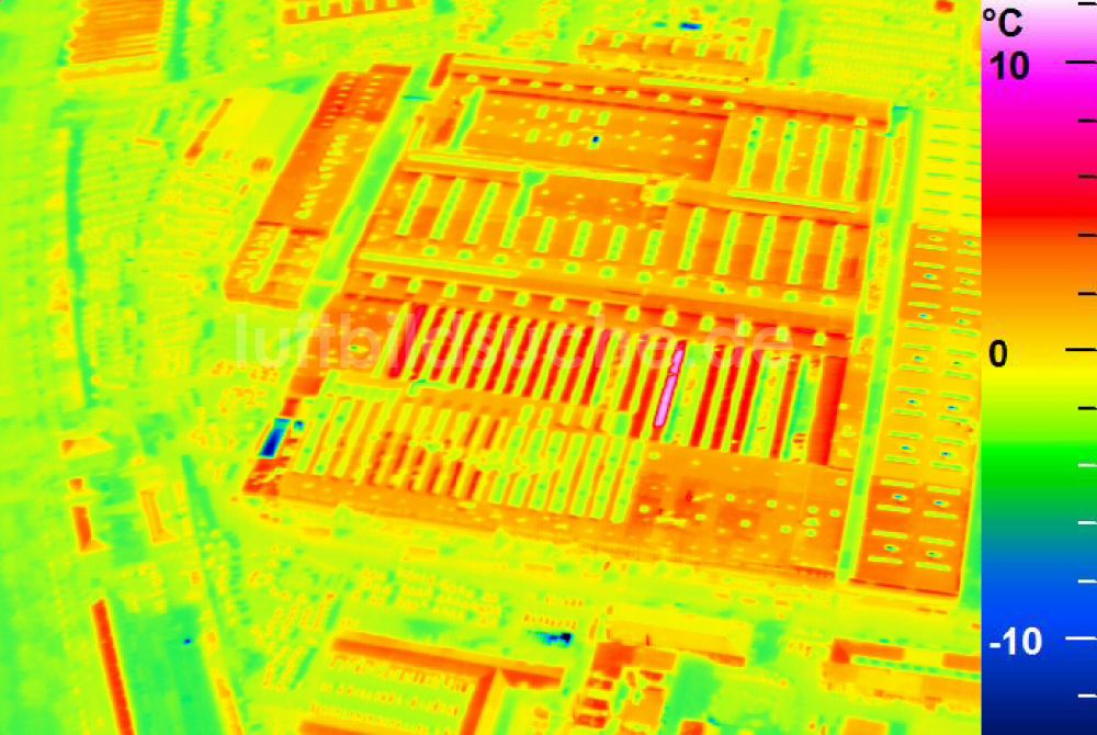 Infrarot-Luftbild Mannheim - Infrarotluftbild Werksgelände der John Deere GmbH & Co KG in Mannheim im Bundesland Baden-Württemberg, Deutschland