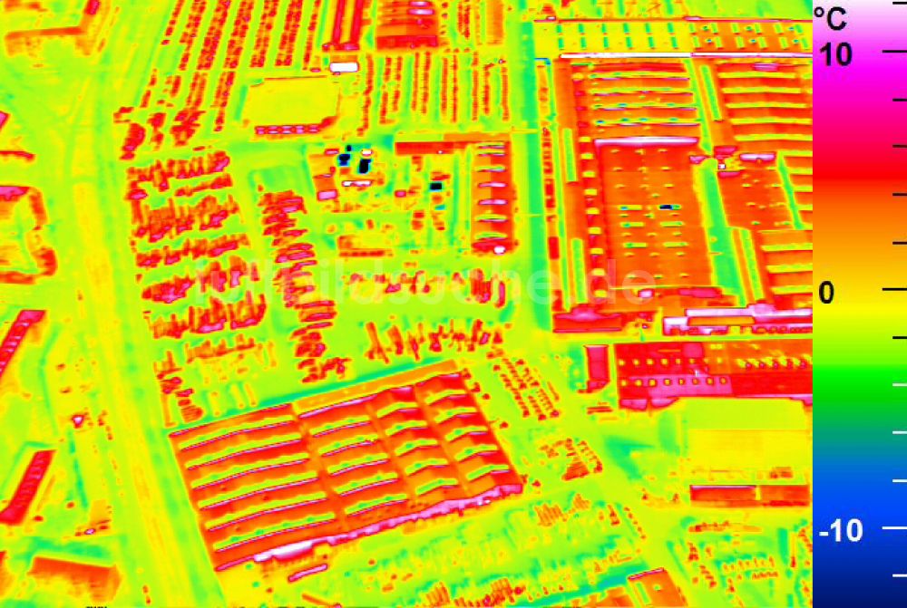 Infrarot-Luftbild Mannheim - Infrarotluftbild Werksgelände der John Deere GmbH & Co KG in Mannheim im Bundesland Baden-Württemberg, Deutschland