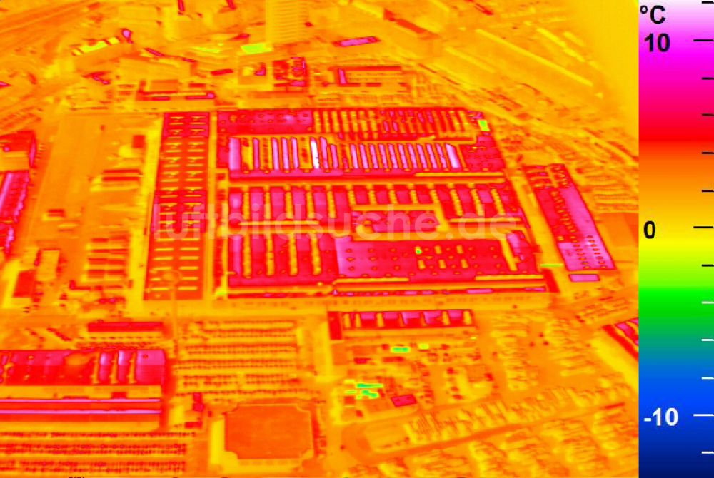 Infrarot-Luftbild Mannheim - Infrarotluftbild Werksgelände der John Deere GmbH & Co KG in Mannheim im Bundesland Baden-Württemberg, Deutschland