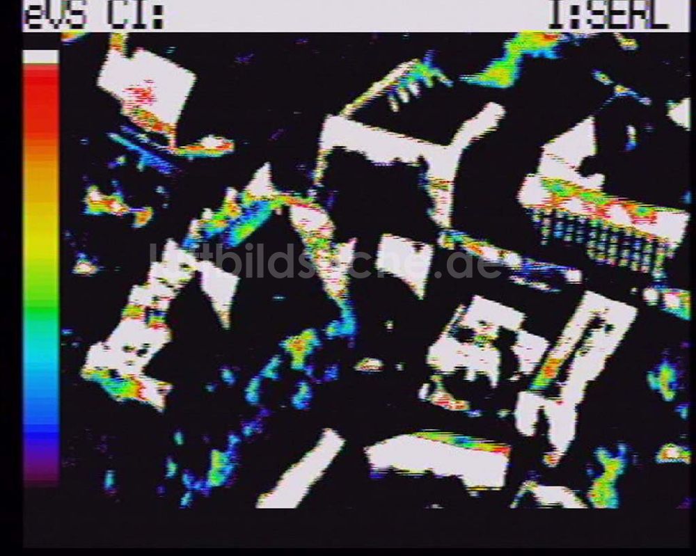 Infrarot-Luftbild Berlin - Wärmeluftbild (Infrarotaufnahme) Berlin-Friedrichfelde Wohngebiet