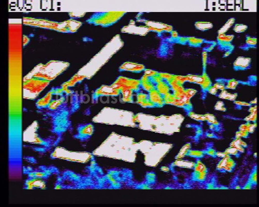 Infrarot-Luftbild Berlin - Wärmeluftbild (Infrarotaufnahme) Büro- und Geschäftszentrum