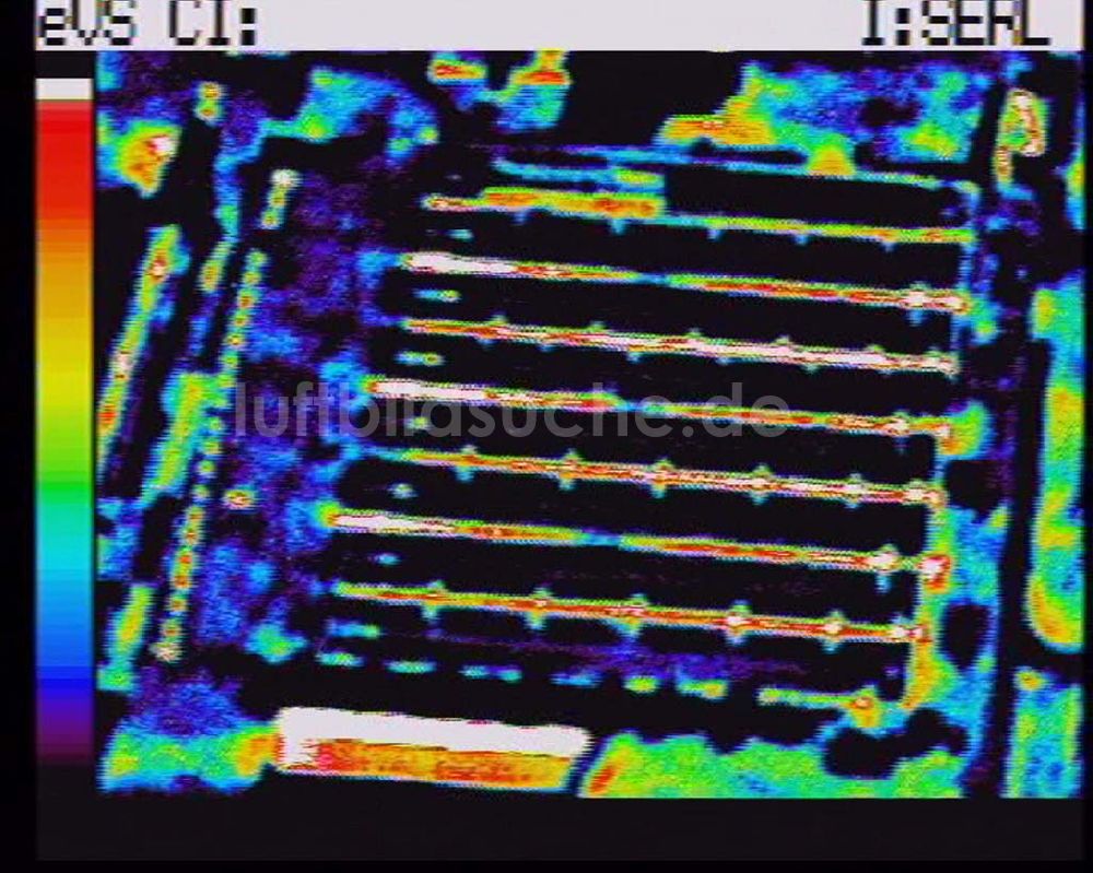 Infrarot-Luftbild Hoppegarten - Wärmeluftbild (Infrarotaufnahme) Klärwerk Hoppehgarten