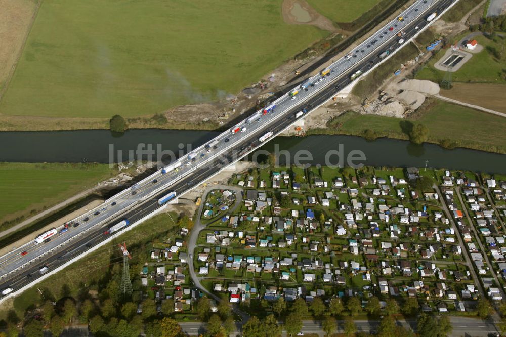 Luftaufnahme Hagen - A1 Autobahn Stau Hagen in Nordrhein-Westfalen