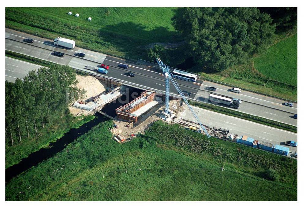 Luftbild Rangsdorf - A10 Autobahnbrücke im Bau - Berlin