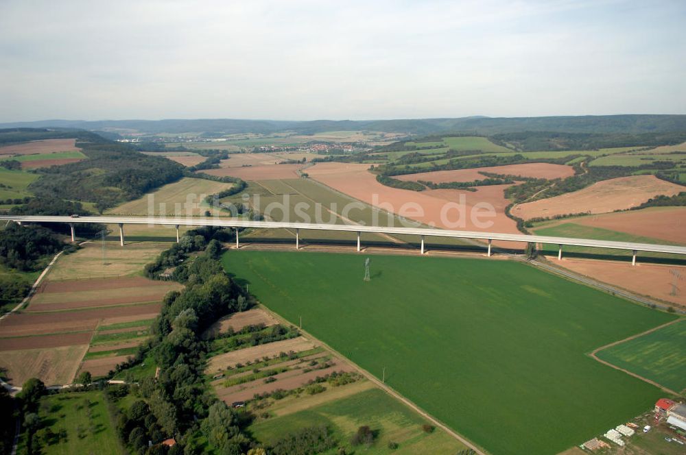 Bösenrode von oben - A 38 Brücke nordwestlich von Bösenrode