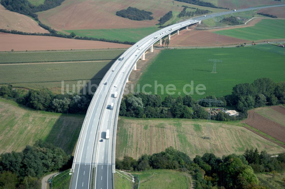 Bösenrode von oben - A 38 Brücke nordwestlich von Bösenrode