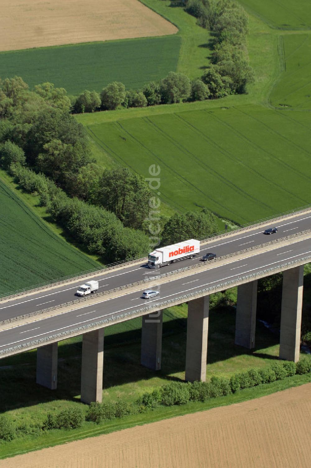 Luftbild Rimpar - A7 Maidbronner Wald bei Rimpar