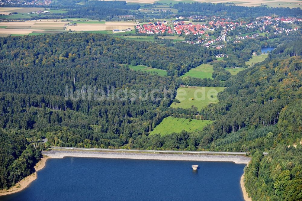 Luftbild Bad Wünnenberg - Aabachtalsperre in Bad Wünnenberg im Bundesland Nordrhein-Westfalen