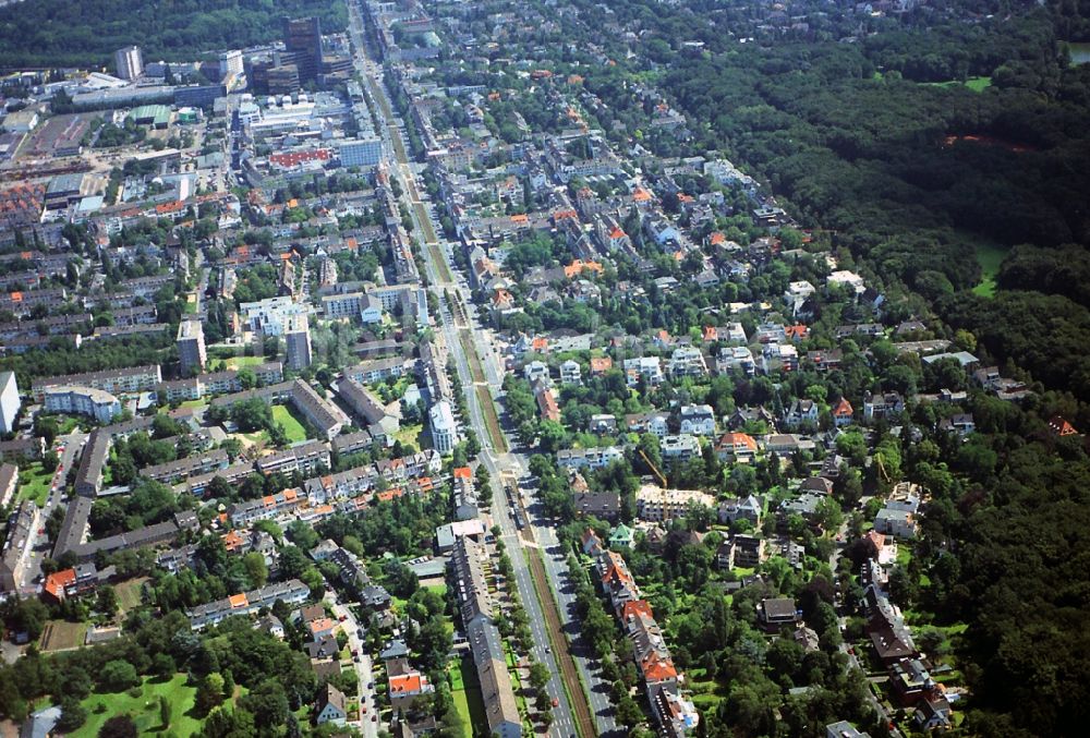 Köln aus der Vogelperspektive: Aachener Straße im Stadtteil Braunsfeld in Köln im Bundesland Nordrhein-Westfalen