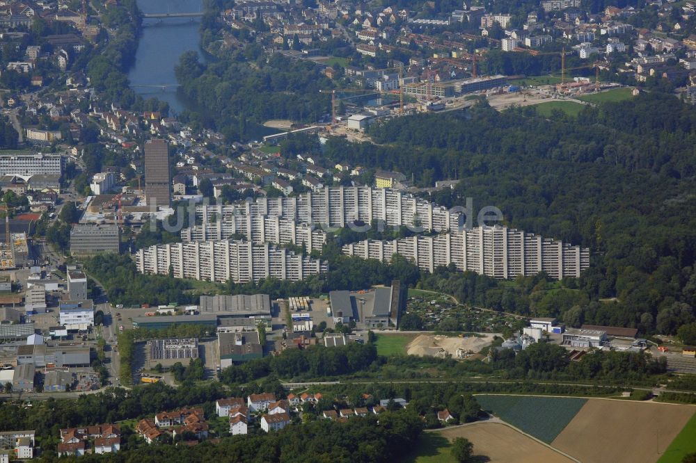 Luftaufnahme Aarau - Aarau in der Schweiz im Kanton Aargau